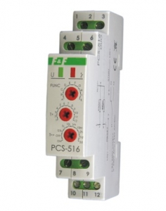 Przekaźnik czasowy 10-funkcyjny F&F PCS-516DUO 0,1s-576h 8A 1NO/NC 230V AC 24V AC/DC przekaźnik na szynę DIN - wysyłka w 24h