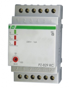 Przekaźnik poziomu cieczy F&F PZ-829RC dwustanowy z regulacją 2x16A 2NO/NC 230V AC na szynę DIN z 3 sondami PZ2 - wysyłka w 24h