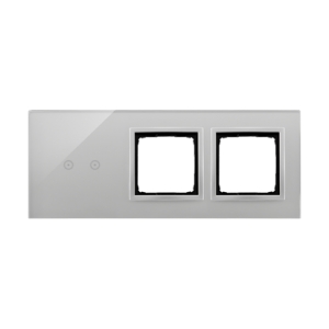 Panel dotykowy Kontakt-Simon 54 Touch DSTR3200/71 trzy moduły dwa pola dotykowe poziome otwór na osprzęt otwór na osprzęt srebrna mgła - wysyłka w 24h
