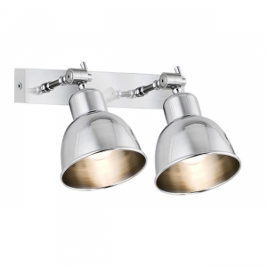 Loftowa industrialna metalowa lampa ścienna kinkiet Argon Eufrat 2x60W E27 chrom 671 - wysyłka w 24h