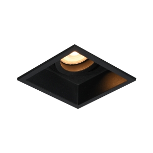Italux Naro DL-88031-GU-BK oczko lampa wpuszczana downlight nowoczesne metalowe kwadrat ruchome 1x10W GU10 czarny