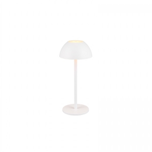 Trio Ricardo R54106131 lampa stołowa lampka IP54 nowoczesna skandynawska grzybek 1x1,5W LED 3000K 240 lm biała
