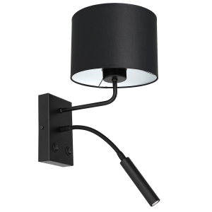Luminex Arden 3468 kinkiet lampa ścienna 2x8W+60W G9+E27 czarny/biały - wysyłka w 24h