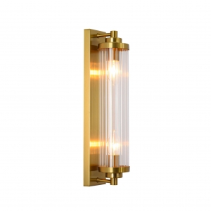 Light Prestige Lorenzo LP-2960/1W GD kinkiet lampa ścienna 2x40W E14 złoty/transparentny - wysyłka w 24h