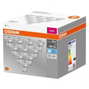Żarówka LED Osram 4,3W (50W) GU10 PAR16 36D 350lm 4000K neutralna 230V reflektor 36 stopni zestaw 10x 4058075036703 - wysyłka w 24h