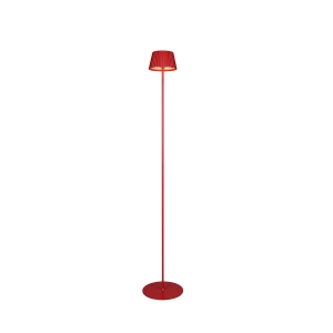 Trio Suarez R47706110 lampa stojąca podłogowa nowoczesna skandynawska klosz trapez 1x2W LED 3000K 200 lm czerwona
