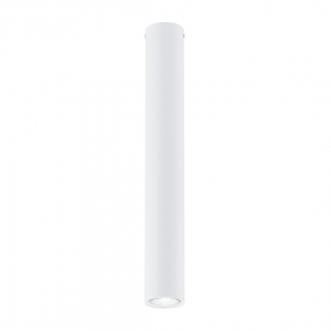 Emibig Tecno 1317/1L plafon lampa sufitowa spot nowoczesny metalowy klosz tuba rurka 1x8W GU10 biały