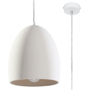 Sollux Flawiusz SL.0848 lampa wisząca ceramiczna 1x60W E27 biały - wysyłka w 24h