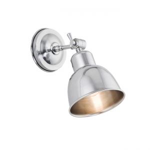 Loftowa industrialna metalowa lampa ścienna Kinkiet skandynawski Argon Eufrat 1x60W E27 chrom 3172 - wysyłka w 24h