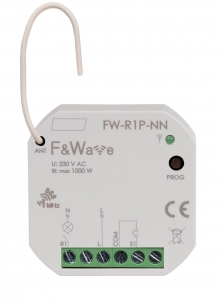 Przekaźnik radiowy bistabilny wielofunkcyjny F&F F&Wave FW-R1P-NN jednokanałowy 4A 1NO 85-265V AC/DC bez przewodu N do puszki fi 60 - wysyłka w 24h