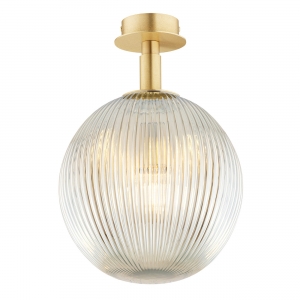 Argon Paloma 8518 plafon lampa sufitowa nowoczesny elegancki klosz szklany kula 1x15W E27 szary/mosiądz