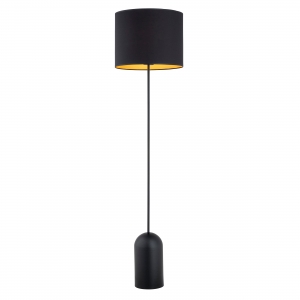 Emibig Aspen 1323/LP1 lampa stojąca podłogowa nowoczesna elegancka abażur materiałowy 1x15W E27 czarna/złota