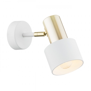 Argon Doria 4264 kinkiet lampa ścienna reflektor loft 1x15W E27 biały/złoty - wysyłka w 24h