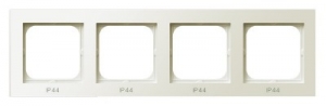 Ramka poczwórna Ospel Sonata RH-4R/00 do łączników IP44 biała - wysyłka w 24h