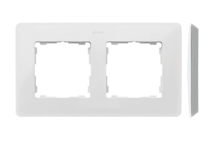 Ramka podwójna Kontakt-Simon 82 8200620-230 Detail Original Premium podstawa aluminiowa ramka biała - wysyłka w 24h