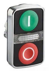 Napęd przycisku podwójny zielony/czerwony /O-I/ z podświetleniem z samopowrotem ZB4BW7A3741 Schneider - WYPRZEDAŻ. OSTATNIE SZTUKI! - wysyłka w 24h