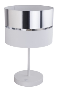 TK Lighting Hilton 5472 lampa stołowa lampka 1x60W E27 biały/srebrny - wysyłka w 24h