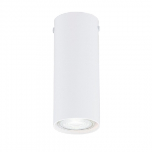 Emibig Tecno 1317/1S plafon lampa sufitowa spot nowoczesny metalowy klosz tuba rurka 1x8W GU10 biały