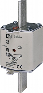 Wkładka topikowa ETI Polam NH2 004185224 KOMBI gG 400A/500V przemysłowa zwłoczna - wysyłka w 24h