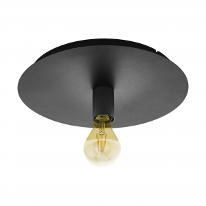 Eglo Passano 1 98155 plafon lampa sufitowa oprawa 1x60W E27 czarna - Wyprzedaż- ostatnie sztuki - wysyłka w 24h