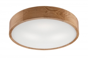 Lamkur Eveline 38063 plafon lampa sufitowa 3x60W E27 drewniany/biały - wysyłka w 24h