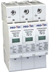 Ogranicznik przepięć PV T2 (C) BY1-C/3 FW10 1000V 20/40kA Pro-Tec 3224030 - wysyłka w 24h
