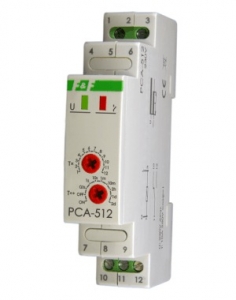 Przekaźnik czasowy awersyjny F&F PCA-512  0,1s-576h 8A 1NO/NC 230V AC opóźnione wyłączenie na szynę DIN - wysyłka w 24h