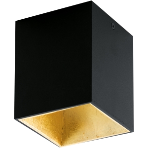 Plafona lampa oprawa sufitowa spot Eglo Polasso 1x 3,3W black/gold 94497 - Wyprzedaż- ostatnie sztuki - wysyłka w 24h