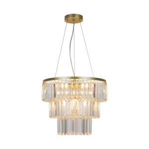 Zuma Line Tifanny P17127-4-1GD lampa wisząca zwis nowoczesna elegancka glamour kryształy koło 4x40W E14 złota/transparentna - wysyłka w 24h