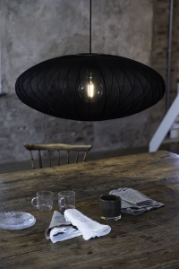 Markslojd Florence 108789 lampa wisząca zwis nowoczesna skandynawska klosz materiałowy 1x40W E27 czarna - wysyłka w 24h