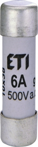 Wkładka bezpiecznikowa ETI Polam 002620007 gG 10A 500V 10x38mm cylindryczna zwłoczna - wysyłka w 24h