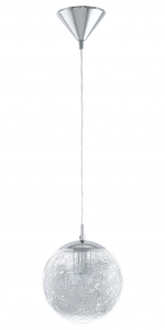 Lampa wisząca Eglo Luberio 1x60W E27 chrom 93073 - Wyprzedaż- ostatnie sztuki