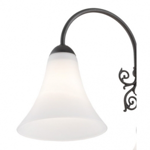 Kinkiet lampa ścienna oprawa biały dzwonek Argon Amaretto 1X60W E27 antracyt / biały 3293 - wysyłka w 24h