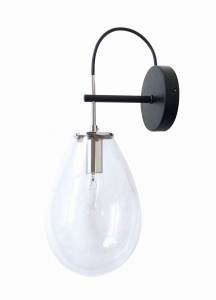 Light Prestige Fondi LP-1214/1W kinkiet lampa ścienna 1x40W E14 transparentny / czarny - wysyłka w 24h