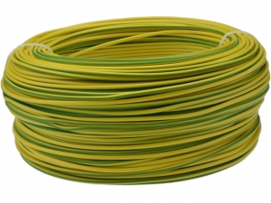 Przewód LgY 1x4mm2 żółto-zielony 1m = 1szt. jednożyłowy linka 450/750V H07V-K odwijany z bębna - wysyłka w 24h