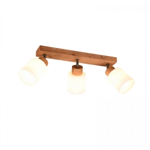 Trio Rl Assam R81113030 plafon lampa sufitowa 3x25W E14 drewniany/biały