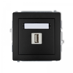 Gniazdo USB-AA Karlik Deco 12DGUSB-5 pojedyncze 3.0 czarny mat - wysyłka w 24h