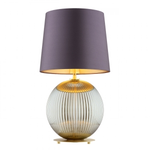 Argon Hamilton 8532 lampa stołowa lampka nowoczesna elegancka glamour kula szkło perforowane 1x15W E27 fioletowa/szara