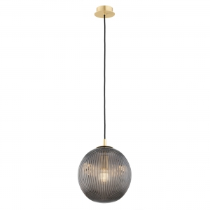 Argon Paloma 8513 lampa wisząca zwis nowoczesna elegancka klosz szklany kula 1x15W E27 dymiona/mosiądz