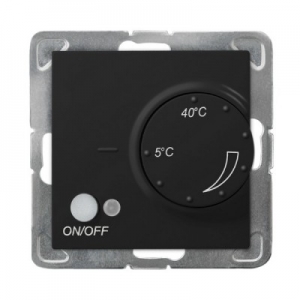 Regulator temperatury Ospel Impresja RTP-1YN/m/33 z czujnikiem napowietrznym czarny metalik - wysyłka w 24h