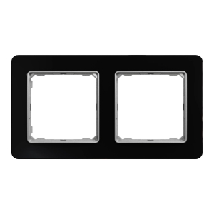 Ramka podwójna Schneider Sedna Elements SDD361802 szkło czarne Design & Elements - wysyłka w 24h