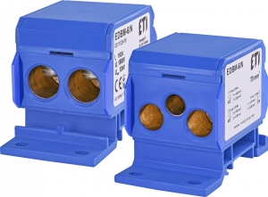 Blok rozdzielczy ETI Polam 001102416 192A (2x4-70mm2/2x4-50mm2+1x2,5-25mm2) niebieska EDBM-6/N - wysyłka w 24h
