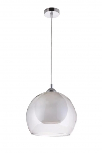 Krislamp Loko KR 399-1L lampa wisząca zwis 1x40W E27 transparentna/chrom - wysyłka w 24h