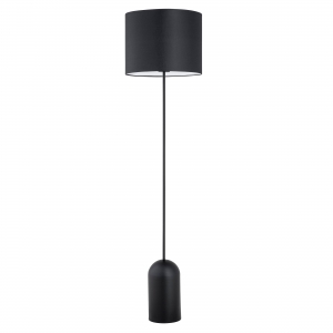 Emibig Aspen 1322/LP1 lampa stojąca podłogowa nowoczesna elegancka abażur materiałowy 1x15W E27 czarna/biała