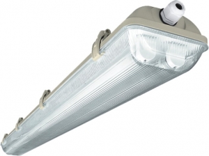Oprawa hermetyczna Zext Alaska/ Bemko Empty LED IP65 2x120cm do świetlówek LED T8 zasilanych jednostronnie, zamiennik oprawy świetlówkowej 2x36W C14-E-OHL-120-2KP - wysyłka w 24h