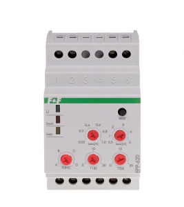 Przekaźnik prądowy F&F EPP-620 2x8A 2P 230V AC 4-funkcyjny pomiar bezpośredni 5A lub półpośredni z przekładnikiem na szynę DIN - wysyłka w 24h