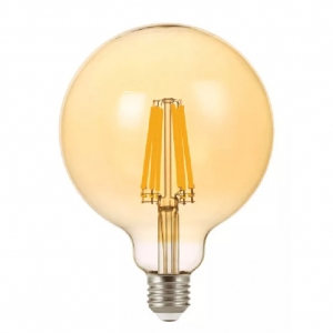 Żarówka LED Lumax Amber LC161 12W E27 G125 1300lm bursztynowa dekoracyjna filament - wysyłka w 24h