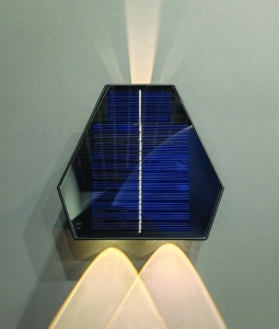Oprawa solarna Lumax Solar LGS510CT kinkiet oprawa ścienna 3X1,5W 50LM 3.7VX1500 mAh CCT IP54 czarny - wysyłka w 24h