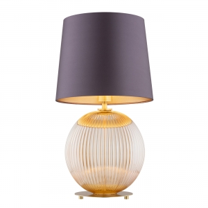 Argon Hamilton 8537 lampa stołowa lampka nowoczesna elegancka glamour kula szkło perforowane 1x15W E27 fioletowa/miodowa