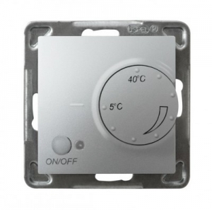 Regulator temperatury Ospel Impresja RTP-1YN/m/18 z czujnikiem napowietrznym srebrny - wysyłka w 24h